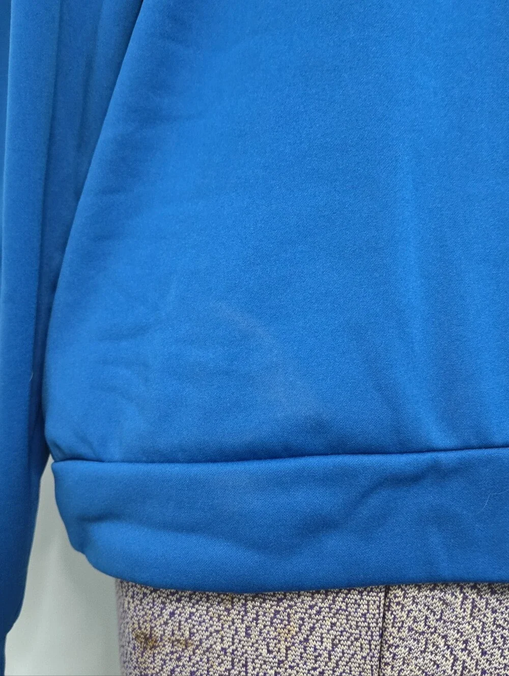 The North Face Logo Spell Out  Bright Blue Hooded Sweatshirt Pullover Mens M